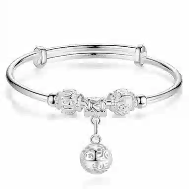 优态 宫铃珠六字真言推拉式女士镯子 合金 手镯 通用