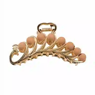 简应舒 时尚金属磨砂圆豆孔雀形状 合金 发夹 女款