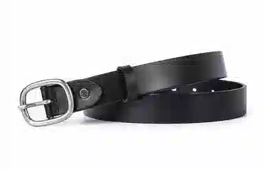 Baijuan Silver Buckle Leather Belt
