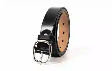 Baijuan Silver Buckle Leather Belt