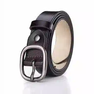 Baijuan Silver Buckle Leather Belt