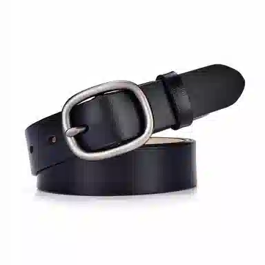Baijuan Silver Buckle Leather Belt