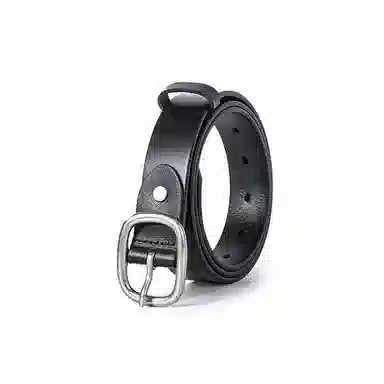 Baijuan Silver Buckle Leather Belt