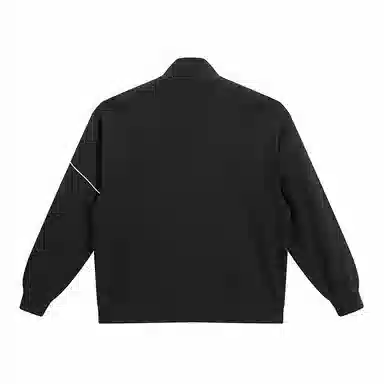 PEACEBIRD MEN Colorblock Embroidered Zip Sweatshirt Black