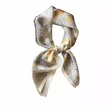 木林森 法式时尚百搭高级感护颈复古绑包 桑蚕丝 丝巾 男女同款情侣款