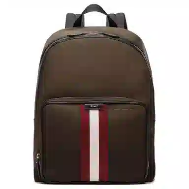 Bally Logo Zip Backpack Large Green