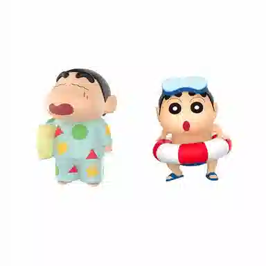 灵动创想 蜡笔小新的一天 钥匙扣 男女同款情侣款