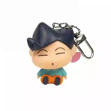 灵动创想 蜡笔小新的一天 钥匙扣 男女同款情侣款