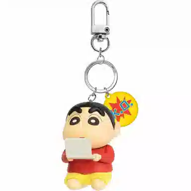 灵动创想 蜡笔小新的一天 钥匙扣 男女同款情侣款