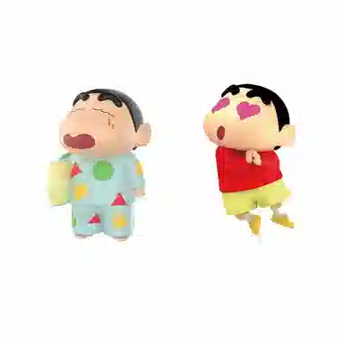 灵动创想 蜡笔小新的一天 钥匙扣 男女同款情侣款