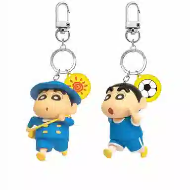 灵动创想 蜡笔小新的一天 钥匙扣 男女同款情侣款