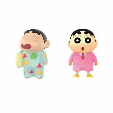 灵动创想 蜡笔小新的一天 钥匙扣 男女同款情侣款