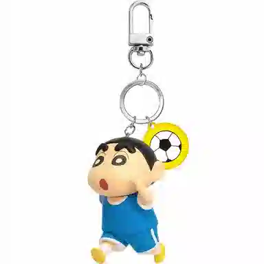 灵动创想 蜡笔小新的一天 钥匙扣 男女同款情侣款