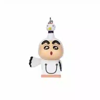 灵动创想 蜡笔小新的一天 钥匙扣 男女同款情侣款