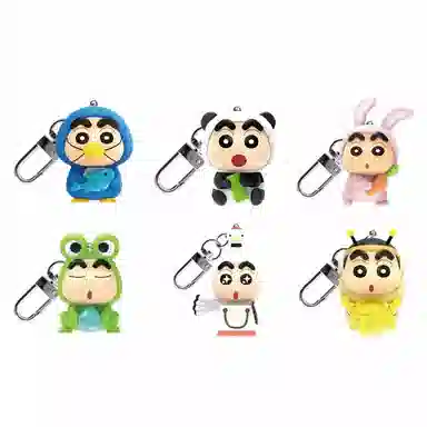 灵动创想 蜡笔小新的一天 钥匙扣 男女同款情侣款