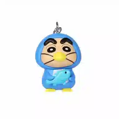 灵动创想 蜡笔小新的一天 钥匙扣 男女同款情侣款