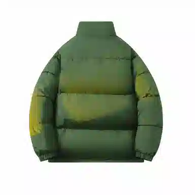 鸭鸭 简约品牌字母印花基础款纯色拉链立领宽松休闲百搭户外运动无性别主义面包服加厚防寒保暖羽绒服 男女同款