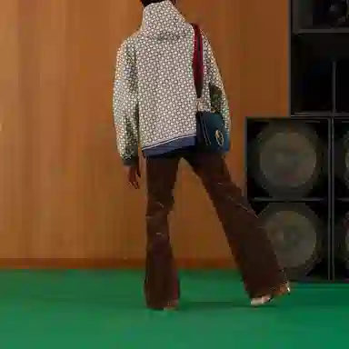 Gucci SS22 Plaid Logo Hoodie Jacket Khaki