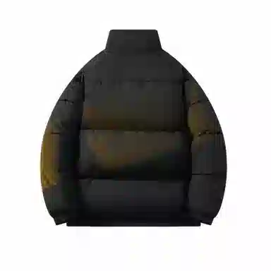 鸭鸭 简约品牌字母印花基础款纯色拉链立领宽松休闲百搭户外运动无性别主义面包服加厚防寒保暖羽绒服 男女同款