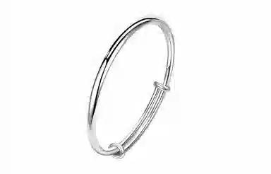 银千惠 经典素圈 简约时尚推拉可调节年轻款素圈手饰品 光面 手镯 女款 礼盒装