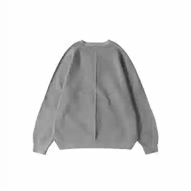 我是大卫 圆领休闲简约宽松长袖针织衫 男女同款 灰色