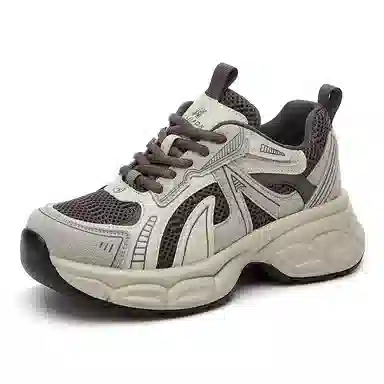 织物合成革 厚底时尚百搭休闲鞋款 减震耐磨增高 低帮 老爹鞋 女款