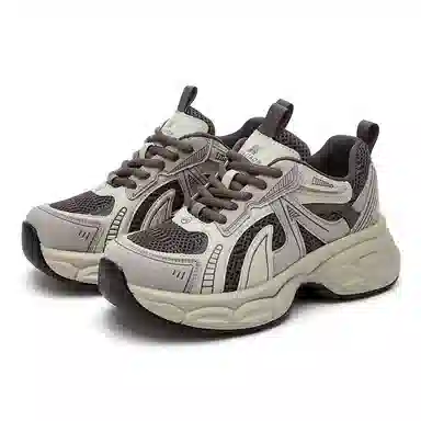 织物合成革 厚底时尚百搭休闲鞋款 减震耐磨增高 低帮 老爹鞋 女款