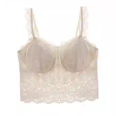 内在密码 蕾丝抹胸内搭带胸垫性感防走光美背背心 女款