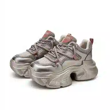 金佰川 合成革 舒适百搭 休闲时尚 显瘦 耐磨 低帮 老爹鞋 女