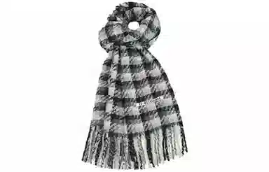 优幽兰 百搭时尚格子流苏日韩系高级感冬季加厚保暖复古格纹外搭两用学生潮流氛围感穿搭 绒线围巾 女款