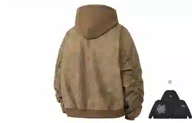 大卫贝肯 美式高街基础经典休闲百搭加厚假两件连帽棉服 男女同款