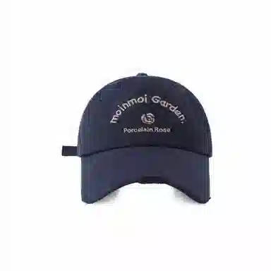 木林森 韩系花朵字母刺绣 韩版街头时尚做旧破洞帽子 棉 鸭舌帽 男女同款情侣款