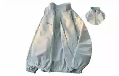 王者荣耀 基础款纯色条纹双面穿翻领飞行长袖高级感字母印花宽松教练夹克外套 男女同款