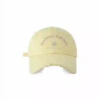 木林森 韩系花朵字母刺绣 韩版街头时尚做旧破洞帽子 棉 鸭舌帽 男女同款情侣款