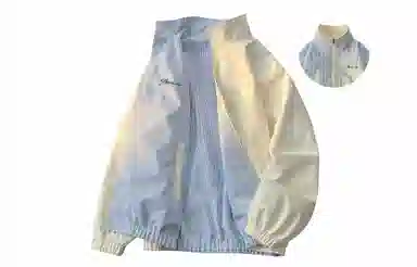 王者荣耀 基础款纯色条纹双面穿翻领飞行长袖高级感字母印花宽松教练夹克外套 男女同款