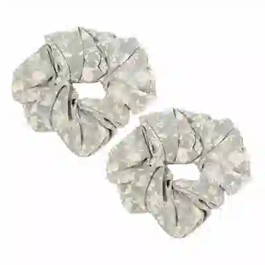 简应舒 法式碎花大肠扎头发丸子头发绳百搭 布艺 发圈 女款