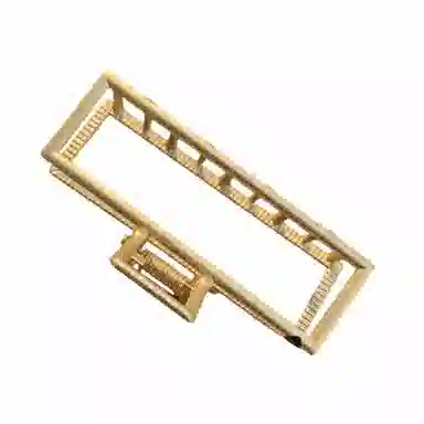 简应舒 哑金方形抓夹后脑勺盘 夹头发 合金 发夹 女款