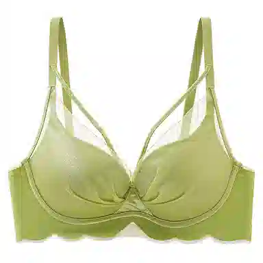 二三二三 纯色无痕聚拢上托收副乳无钢圈防下垂蕾丝美背舒适透气文胸 女款 礼盒装