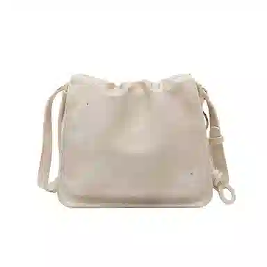 稻草人 设计感褶皱手抓纹 聚氨酯革 单肩包斜挎包 常规 女款 静谧黑/焦糖棕