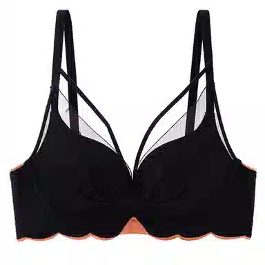 二三二三 纯色无痕聚拢上托收副乳无钢圈防下垂蕾丝美背舒适透气文胸 女款 礼盒装