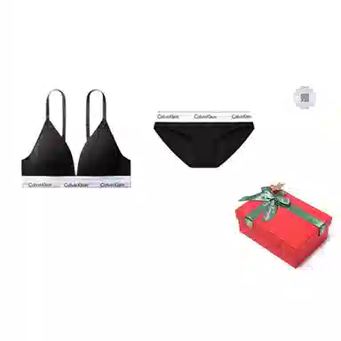 Calvin Klein Logo Print Bralette Set