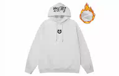 王者荣耀 鲁班七号星空梦想款 趣味字母印花加绒加厚保暖落肩长袖休闲宽松连帽卫衣 男女同款