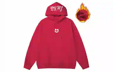 王者荣耀 鲁班七号星空梦想款 趣味字母印花加绒加厚保暖落肩长袖休闲宽松连帽卫衣 男女同款