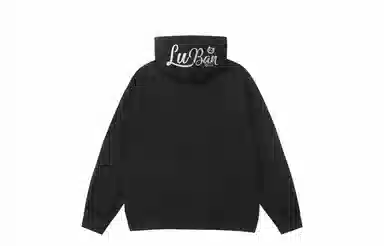 王者荣耀 鲁班七号星空梦想款 趣味字母印花加绒加厚保暖落肩长袖休闲宽松连帽卫衣 男女同款