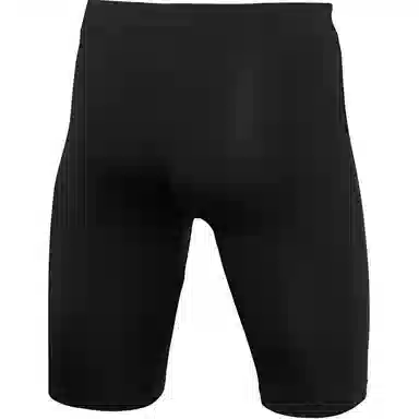 中国李宁 跑步系列 休闲简约纯色紧身速干舒适运动短裤 男款 黑色