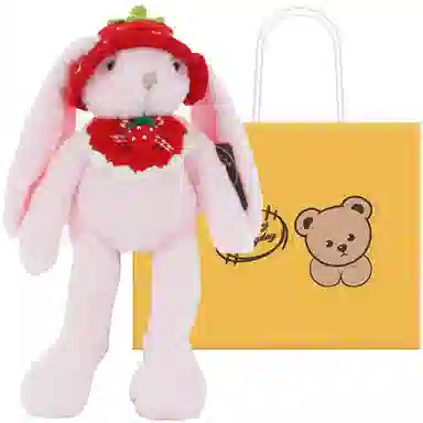柏文熊 草莓兔 萌动可爱抱抱 玩偶 毛绒公仔