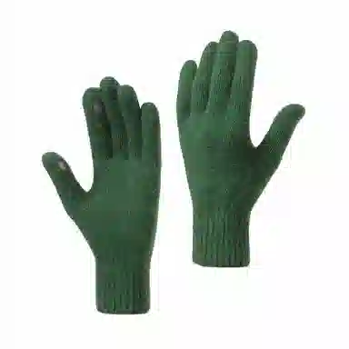 【氛围感 敲出片】 浪莎 秋冬季纯色韩系简约骑车百搭高颜值学生写字针织毛线新年红色 弹力可触屏 绒线手套 女款 多色可选