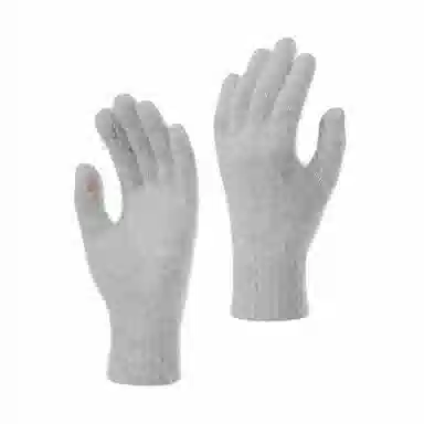 【氛围感 敲出片】 浪莎 秋冬季纯色韩系简约骑车百搭高颜值学生写字针织毛线新年红色 弹力可触屏 绒线手套 女款 多色可选