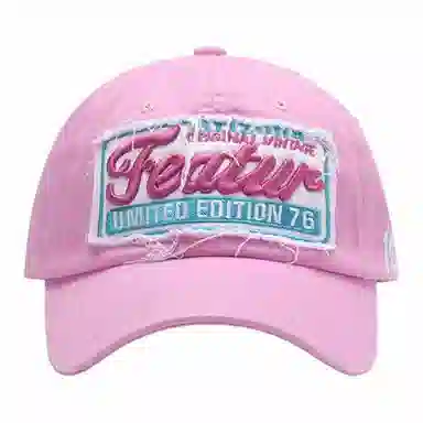 木林森 美式复古水洗做旧 时尚复古贴布立体刺绣弯檐遮阳 棉 鸭舌帽 男女同款情侣款