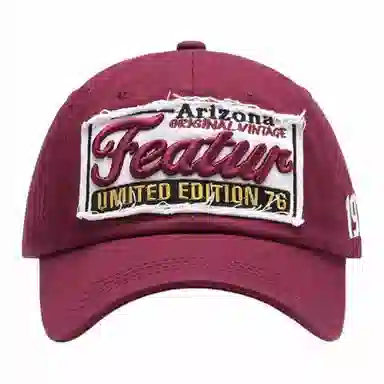 木林森 美式复古水洗做旧 时尚复古贴布立体刺绣弯檐遮阳 棉 鸭舌帽 男女同款情侣款